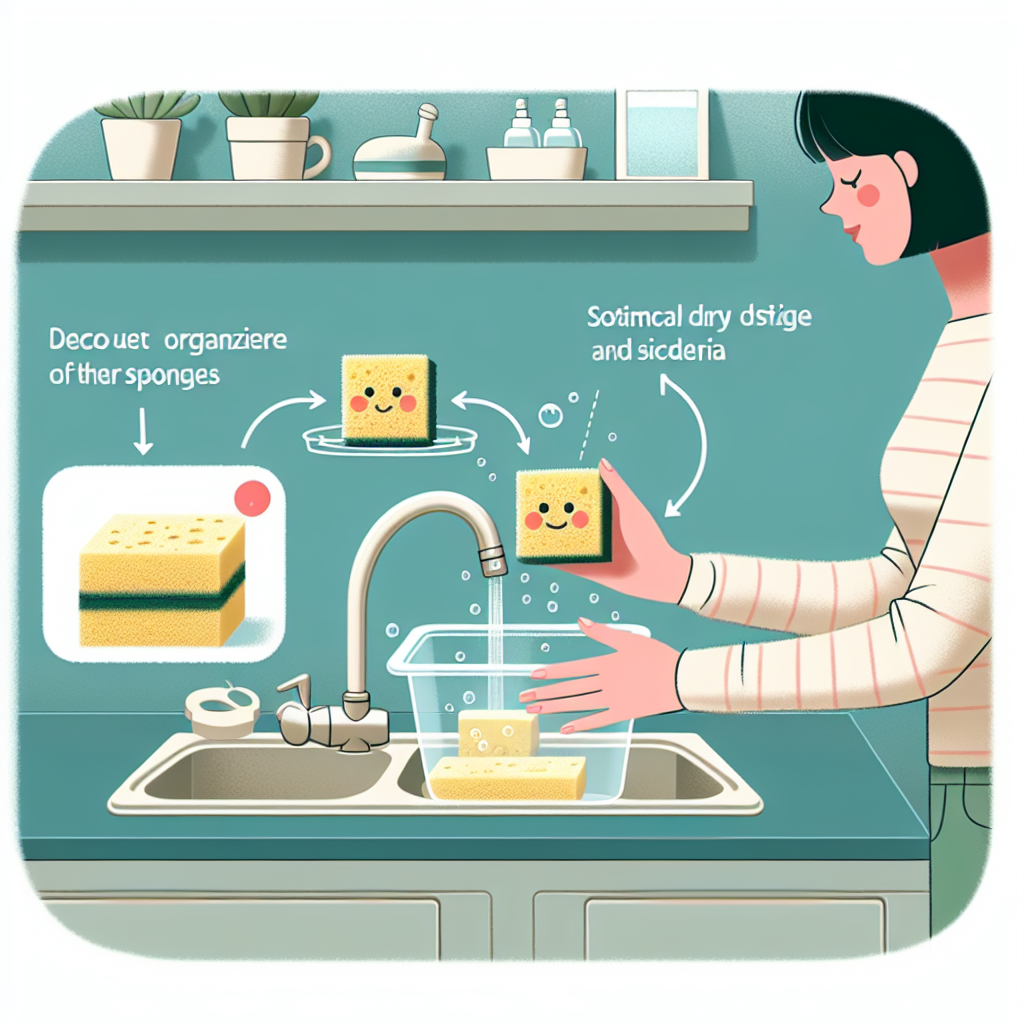 싱크대 스펀지 정리법, 물기 덜고 세균 줄이는 건조 위치 싱크대 스펀지 정리법, 물기 덜고 세균 줄이는 건조 위치