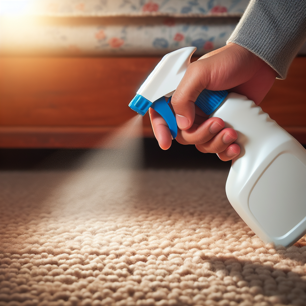 카페트 먼지 날림 방지, 분무기 하나로 해결하는 간단한 요령