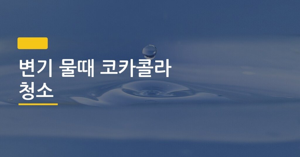 변기 물때 코카콜라 청소, 탄산음료 한 캔이 정말 화장실을 바꿀 수 있을까