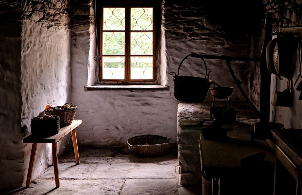 open kitchen window with fresh air coming in