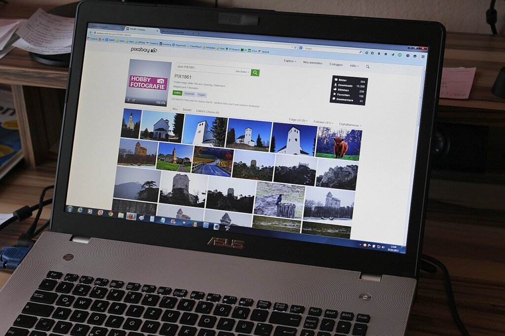 person using welfare portal website on a laptop
