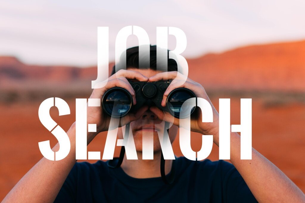 unemployed person visiting employment center for job seeking