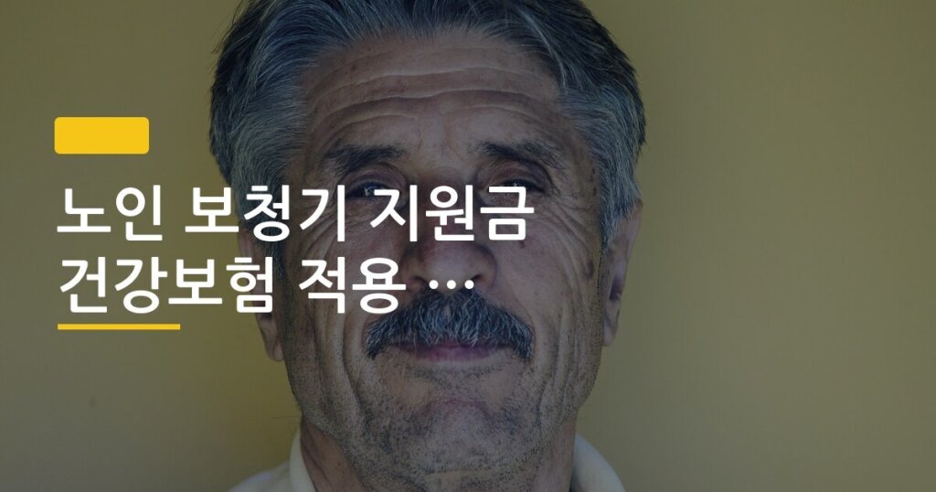 노인 보청기 지원금 건강보험 적용 실구매 비용 계산