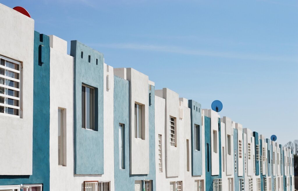 LH public rental housing exterior in daylight